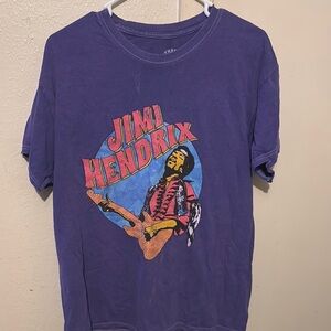 Purple Jimi Hendrix Graphic T-Shirt